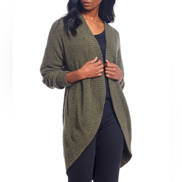 Ugg Fremont Fluffy Knit Sweater Cardigan. Women’s size large. Dark green color. - Picture 1 of 9